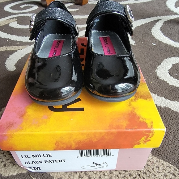 Rachel Shoes black maryjane flats size 6m - Picture 2 of 3